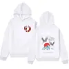 Sudadera con Capucha de Diseño de Marca de Moda Elemento Japonés Estampado de Grulla Simple y Versátil