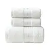 Juego de toallas de tres piezas transfronterizo, toalla de baño, toalla cuadrada, juego de toallas 100% algodón, toalla de baño grande lisa, regalo de hotel, juego de toallas de comercio exterior