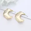 Pendientes de C-shape de Moda con Sentido de Diseño de Nicho para Mujer, Pendientes de Botón Versátiles y Modernos, Pendientes de Botón Geométricos, Joyería de Oreja Exquisita y Elegante para Mujer