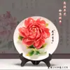 Porcelana de Peônia de Luoyang Atacado Ornamentos Cerâmica Artesanal Decoração de Sala de Estar Prato Pendurado Artesanato Presentes de Inauguração