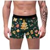 2024 Novo Presente de Natal Transfronteiriço Europeu e Americano da Amazon Roupa Íntima Masculina Boxer Respirável Personalizado Estampado