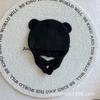 Gorro infantil de lã com orelhas de urso, grosso e quente para o inverno