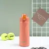 Taza de vacío creativa de acero inoxidable 316, hervidor portátil para deportes al aire libre, gran capacidad, taza con pajita de vacío abatible