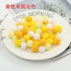 3cm 10 Piezas Por Paquete Bolas Blancas de Pelo de Alta Elasticidad Bolas de Pelo Pequeñas Coloridas de Poliéster Accesorios de Bolas de Felpa de Poliéster para Manualidades