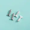 Acessórios de Pulseira de Peixe Koi Aterrissando Prata Esterlina S925 Contas Espaçadoras de Peixe Pequeno Contas Cilíndricas Pulseira de Corda Trançada Feita à Mão DIY Contas Soltas Contas