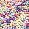 Accesorios hechos a mano con cuentas en forma de lazo de moda, mezcla multicolor, cuentas para la diversión DIY de los niños