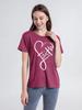 Camiseta informal holgada de manga corta con cuello redondo y letras estampadas para mujer europea y americana de Amazon Foreign Trade 2023