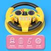 Brinquedo Infantil Ventosa Grande Simulação Co-Piloto Volante com Música Brinquedo Educacional de Desenvolvimento Infantil para Interior