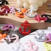 Venta al por mayor del fabricante Accesorios de Satén de Ancla Flecha DIY Hecho a Mano Ropa para Niños Pegatinas de Pudín Accesorios Decorativos Materiales