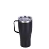 Taza de Coche Portátil para Almacenamiento en Frío al Aire Libre Transfronteriza con Asa, Taza de Agua para Oficina en Casa, Taza Aislada de Doble Pared de Acero Inoxidable 304