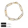 Joyería Transfronteriza Joyería de Mano Lujo Ligero Gama Alta Nicho Mujeres y Hombres Verano Pulsera que No se Desvanece Acero de Titanio Oro Plata Al por Mayor