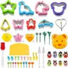 Juego de 48 Piezas de Moldes para Sándwiches Transfronterizo, Juego de Moldes para Galletas de Dibujos Animados, Molde de Impresión DIY para Frutas y Verduras