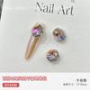 Popular Nueva Joyería para Uñas Huevo de Paloma Montón de Cristal Acabado de Diamante Super Brillante Lleno de Diamantes Lujo Accesible Textura Aleación de Uñas Diamante Grande