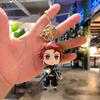 Llavero de Figura de Anime Demon Slayer Muñeca Colgante de Llave Adorno para Coche Llavero Tanjiro