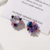 Atmósfera de Primavera y Verano Mar de Flores Cuentas de Arroz Racimo de Flores de Hortensia DIY Pendientes de Chica Dopamina Pinza Lateral para Oreja Accesorios de Flor para Zapatos