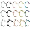 Piercings de Lábio de Aço Inoxidável Sem Furo, Presilhas de Lábio Sem Perfuração, Argolas de Lábio Falsas em Formato C, Joias de Piercing de Nicho no Atacado para Garotas Descoladas