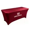 Capa de mesa de tecido elástico com costas abertas, toalha de mesa, capa de mesa retangular prática, tenda de exposição, atividade, toalha de mesa elástica para exterior