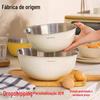 Tigela de salada de aço inoxidável, tigela de qualidade alimentar, tigela grande de arroz frio, tigela para bater ovos e temperos, tigela de aço para cozinha e cozimento