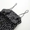Estilo Capas Retro Chica Atractiva Verano Vestido sin Mangas de Tirantes Estilo Europeo y Americano Vestido Corto de Lunares Diseño Nuevo Transfronterizo