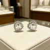 Pendientes de Corazón de Zirconia de Estilo Coreano de Alta Resistencia con Diseño de Diamante Completo, Pendientes Simples y Únicos para Mujer, Pendientes Dulces y Populares de Aguja de Plata