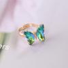 Anillo de Mariposa Degradado de Nuevo Estilo Europeo y Americano para Mujer, Anillo de Mujer Ins Personalizado y Moderno, Joyería de Mano Elegante y de Moda R16