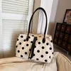 Bolso de Lunares para Mujer, Gran Capacidad, Nuevo Estilo Primavera 2026, Bolso de Hombro Cruzado Casual Simple, Bolso de Viaje para Oficinistas