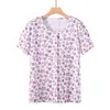 Cárdigan de Algodón Tejido de Primavera para Hombres Mayores, Top Delgado de Manga Corta de Verano para Mujeres de Mediana Edad y Mayores, Ropa para Exteriores, Ropa para el Hogar