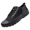 Treinamento de Comércio Exterior Calçados Masculinos para Caminhada com Solas Antiderrapantes, Sapatos de Lona Respiráveis para Trabalho, Tênis com Solado de Borracha de Proteção do Trabalho, Calçados Resistentes ao Desgaste