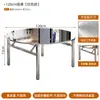 Mesa de Jantar Impermeável e à Prova de Ferrugem para Restaurante de Churrasco, Mesa Externa de Aço Inoxidável Estilo Industrial, Mesa Quadrada com Abertura para Panela Quente para Restaurante de Hot Pot, Mesa Redonda Grande