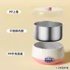 Dispensador de Agua para Gatos Temperatura Constante Máquina de Yogur Dispensador de Agua Calefacción de Invierno Plato de Bebida para Mascotas en Lata Plato de Acero Inoxidable para Gatos
