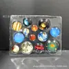 Imanes de Refrigerador Tridimensionales del Sistema Solar de Cristal Ocho Planetas Transfronterizos Adornos de Cristal Cristales de Vidrio Magnéticos Ayudas Didácticas de Astronomía