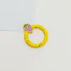 Llavero de Hebilla Redonda de Fresa Color Caramelo Accesorios de Joyería Hechos a Mano DIY Colgante para Mochila Teléfono Juguete