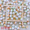 Cuentas de cerámica de porcelana azul y blanca pintadas a mano cuerda roja collar tejido a mano pulsera accesorios DIY cuentas sueltas accesorios de joyería