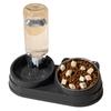 Conjunto de Tigelas para Cães, Tigelas para Gatos e Tigela de Água com Dispensador Automático de Água e Tigelas de Aço Inoxidável, Adequado para Gatos e Cães, Design Dividido para Fácil Limpeza