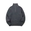 Yidao Roupas Vintage 2026 Outono Novo Japonês Retrô Botão de Pressão Gola Alta Meia Mangas Solto Casual Pulôver Suéter de Tricô