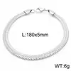 Ins Moda Simple Múltiples Tamaños Cadena de Cuchillas Pulseras para Hombres y Mujeres Joyería de Acero Inoxidable Proveedor Fabricante Pulseras de Oro de 18K