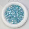Ding Yi Cuentas de Ópalo de 10 mm Cuentas de Resina Galvanizadas Luna Fría Agujero Recto Cuentas Sueltas Pulsera DIY de Cuentas Accesorios de Joyería