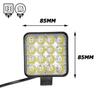 Luz de trabalho LED para carro transfronteiriça WJ mini quadrada 16 luzes 48W luz auxiliar farol modificado holofote