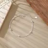 Pulseira Dupla Camada com Contas Redondas em Prata Esterlina 925 para Mulheres Estilo Coreano Fresca Fashionable Ins Toque de Luxo Leve Joia Versátil