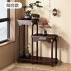 Estante para Flores Madera Maciza Sala de Estar de Pie Balcón Chino Estante de Almacenamiento para Macetas Interior Multicapa Exhibidor para Plantas Orquídeas Peceras