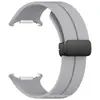 Para Samsung Galaxy Watch7 Ultra Pulseira de Relógio de Silicone Ultra47MM Ranhura Fivela Magnética Pulseira de Pulso