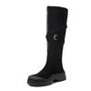 Botas de Neve de Cano Alto Estilo Ocidental Espessas para Manter o Calor com Alto Valor Estético, Duas Formas de Usar, com Zíper Frontal e Detalhe de Pelo, Salto Alto e Sola Grossa, para Mulheres 2024