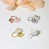 Accesorios para Joyería de Oreja Color Oro 18K Chapado en Cobre Sin Agujeros en las Orejas Set de Pendientes Tapón para la Oreja Hamburguesa Placa para Incienso de Mosquito Convertidor de Clip para la Oreja