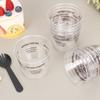 Vaso desechable de madera de chala para cupcake, mousse, con tapa, para yogur, pudín, Mukang, leche doble piel, transparente, plástico para helado