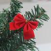 Adornos navideños, adornos colgantes para árbol de Navidad, lazo pequeño, rojo, dorado y plateado, 12 unidades, fábrica al por mayor
