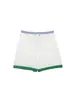 Comercio Exterior Transfronterizo Verano 2026 Nuevo Estilo Europeo y Americano Manga Corta Cuello Camisero Calado Tejido Top + Conjunto de Shorts Casual Versátil