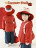 Wulibuyi Meninos 2025 Nova Mochila de Frutas Tops com Capuz de Manga Longa Moda Outono Casual Top Infantil