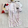 Algodón de Nube Verano Nuevo Estilo Estilo Ins Lindo Dibujos Animados Pijama de Mujer Manga Corta Shorts Suelto Casual Ropa de Casa para Mujer