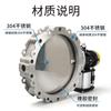 Válvula borboleta de pó de aço inoxidável pneumática 304 placa de aço inoxidável válvula borboleta de pó flange dupla/flange simples