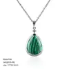 Pingente de Cristal Natural em Forma de Gota d'Água Transfronteiriço com Corrente de Clavícula de Cobre Cravejada de Diamantes, Colar de Cristal de Ametista Natural em Forma de Gota d'Água